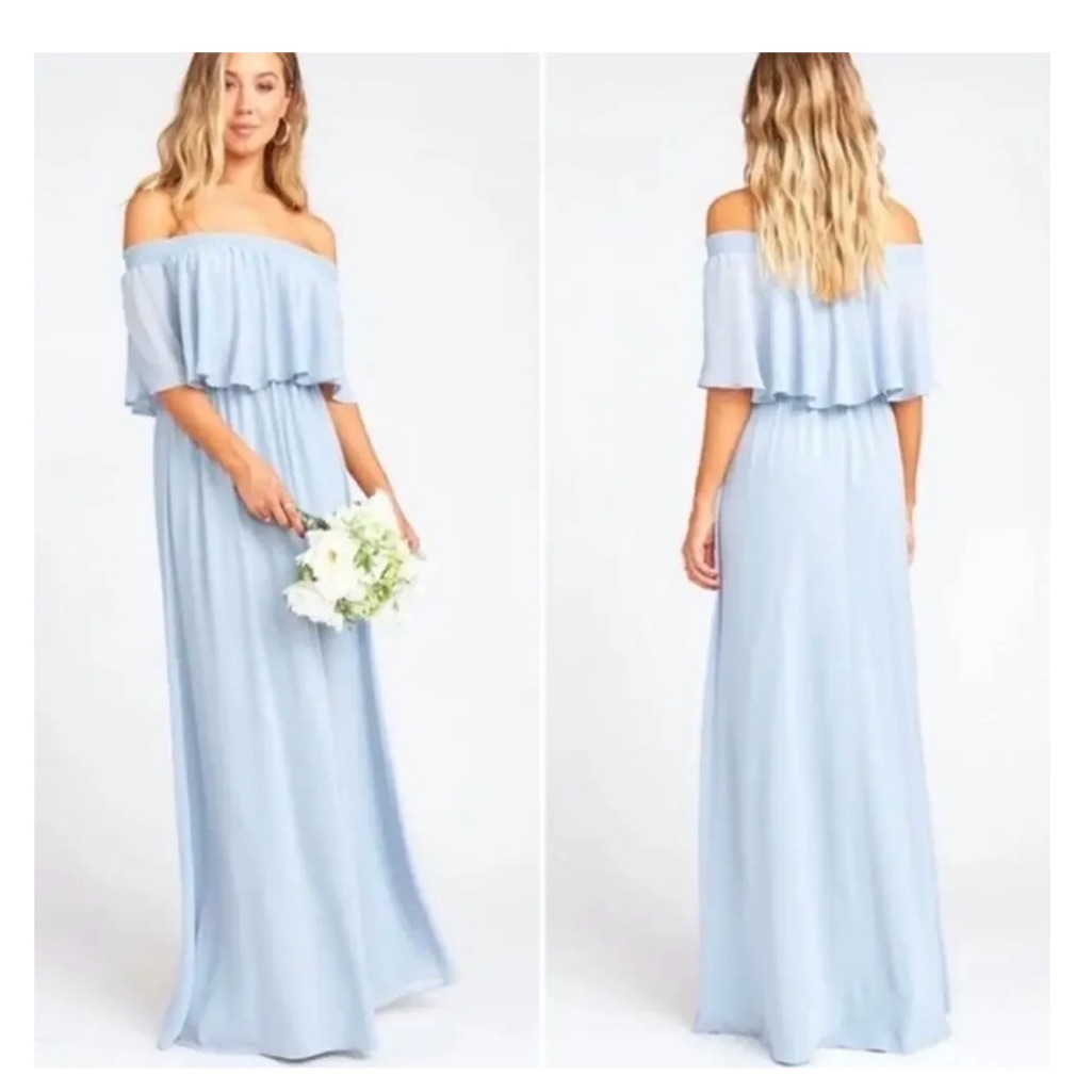 Show Me Your Mumu Chiffon Blue Bridesmaids Dress -